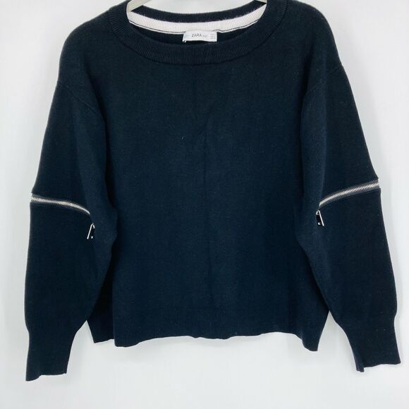 Zara Sweaters - Zara Knit Women’s Black Sweater Size M
